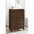 Pemberly Row 4-drawer Chest of Drawers with Gold Knobs in Walnut