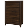 Pemberly Row 4-drawer Chest of Drawers with Gold Knobs in Walnut
