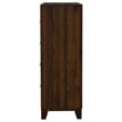 Pemberly Row 4-drawer Chest of Drawers with Gold Knobs in Walnut