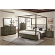 Pemberly Row Transitional 6-drawer Dresser Cabinet in Dark Cocoa