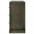 Pemberly Row Transitional 6-drawer Dresser Cabinet in Dark Cocoa