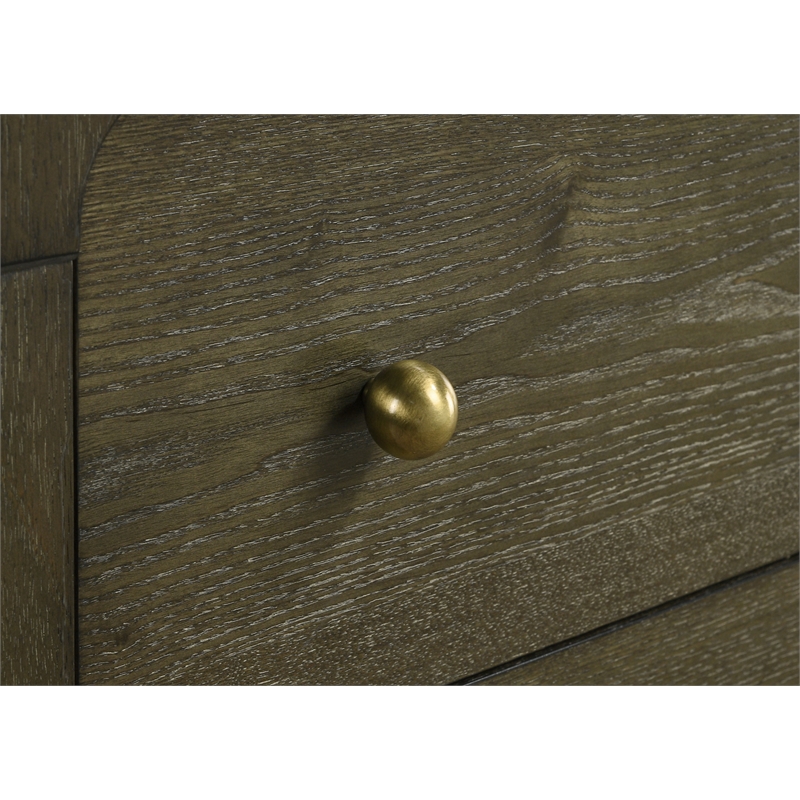 Pemberly Row Transitional 6-drawer Dresser and Mirror in Dark Cocoa