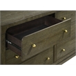 Pemberly Row Transitional 6-drawer Dresser and Mirror in Dark Cocoa