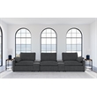 Pemberly Row 5-piece Power Reclining Home Theater Seating in Dark Gray