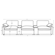 Pemberly Row 5-piece Power Reclining Home Theater Seating in Dark Gray