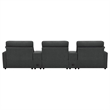Pemberly Row 5-piece Power Reclining Home Theater Seating in Dark Gray