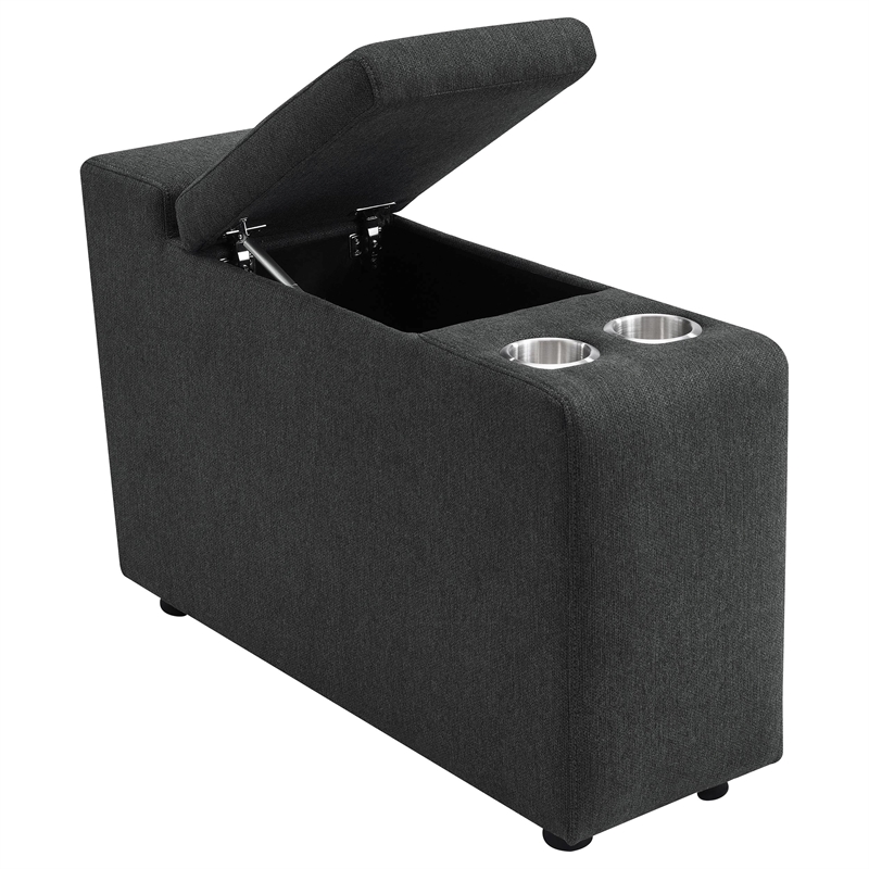 Pemberly Row 5-piece Power Reclining Home Theater Seating in Dark Gray