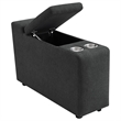 Pemberly Row 5-piece Power Reclining Home Theater Seating in Dark Gray