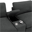 Pemberly Row 5-piece Power Reclining Home Theater Seating in Dark Gray