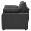 Pemberly Row Upholstery Fabric Power Recliner Chair in Dark Gray