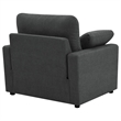 Pemberly Row Upholstery Fabric Power Recliner Chair in Dark Gray