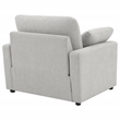 Pemberly Row Upholstery Fabric Wall-Hugging Power Recliner Chair in Gray