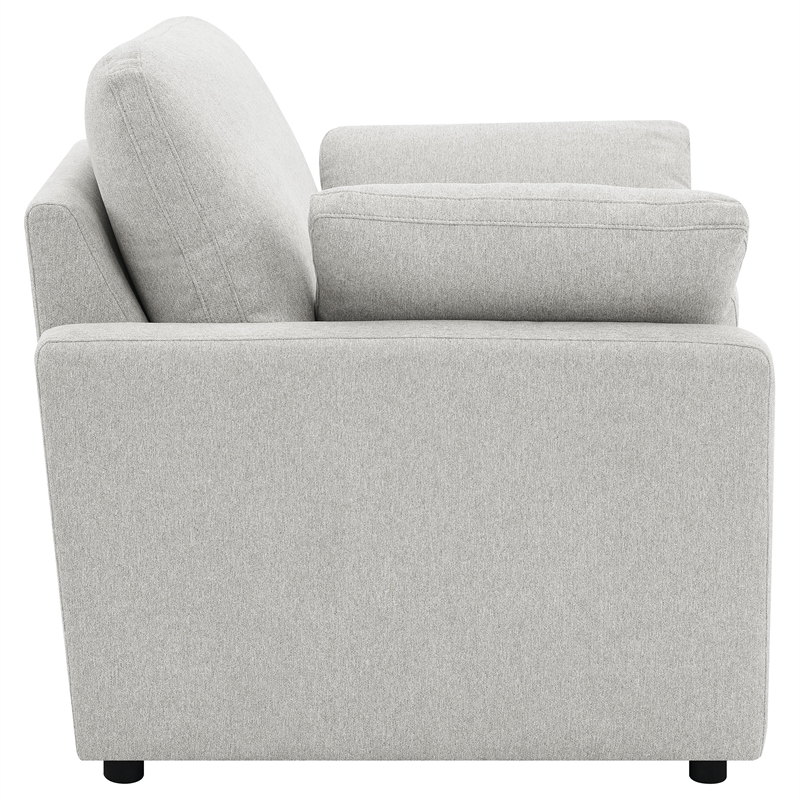 Pemberly Row Upholstery Fabric Wall-Hugging Power Recliner Chair in Gray
