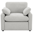 Pemberly Row Upholstery Fabric Wall-Hugging Power Recliner Chair in Gray