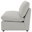 Pemberly Row Modular Upholstered Fabric Armless Chair in Gray