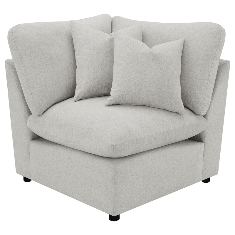 Pemberly Row 5-piece Fabric Modular Power Reclining Sectional in Gray
