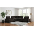 Pemberly Row 7-piece Fabric Modular Power Reclining Sectional in Chocolate