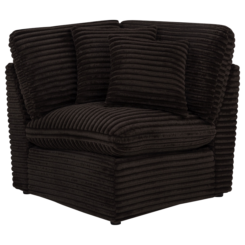 Pemberly Row 7-piece Fabric Modular Power Reclining Sectional in Chocolate