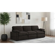 Pemberly Row Modular Upholstery Fabric Corduroy Power Sofa in Brown