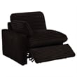 Pemberly Row Modular Upholstery Fabric Corduroy Power Loveseat in Brown