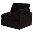Pemberly Row Modular Upholstery Fabric Corduroy Power Loveseat in Brown