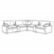 Pemberly Row 7-piece Fabric Modular Power Reclining Sectional in Black