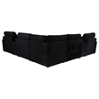 Pemberly Row 7-piece Fabric Modular Power Reclining Sectional in Black