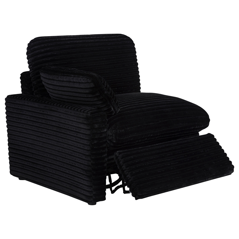 Pemberly Row 7-piece Fabric Modular Power Reclining Sectional in Black