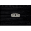 Pemberly Row Modular Upholstery Fabric Corduroy Power Sofa in Black