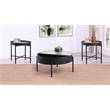 Pemberly Row 3-piece Round Coffee and End Table Set in Sandy Black