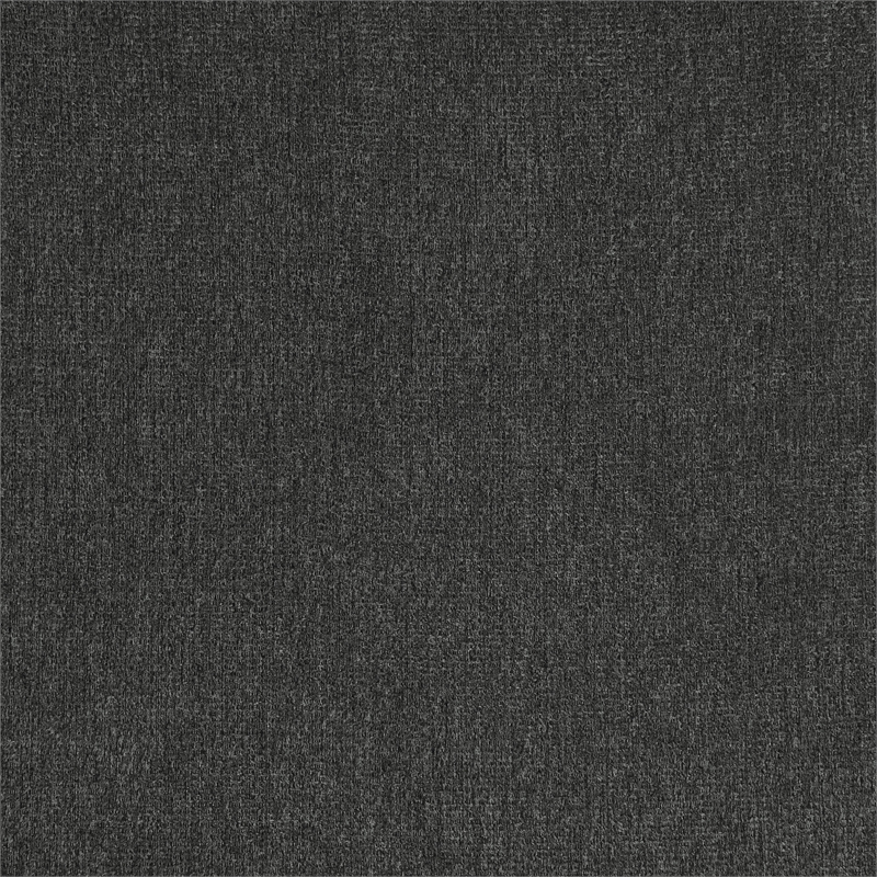 Pemberly Row Modular Upholstered Fabric Armless Chair in Dark Gray