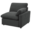 Pemberly Row 5-piece Fabric Modular Power Reclining Sectional in Dark Gray