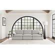 Pemberly Row Transitional Modular Upholstery Fabric Power Sofa in Gray