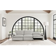 Pemberly Row Transitional Modular Upholstery Fabric Power Sofa in Gray