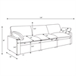 Pemberly Row Transitional Modular Upholstery Fabric Power Sofa in Gray
