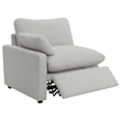 Pemberly Row Transitional Modular Upholstery Fabric Power Sofa in Gray