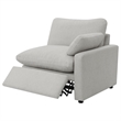 Pemberly Row Transitional Modular Upholstery Fabric Power Sofa in Gray
