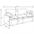 Pemberly Row Modular Upholstery Fabric Power Reclining Loveseat in Gray