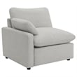 Pemberly Row Modular Upholstery Fabric Power Reclining Loveseat in Gray
