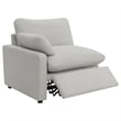 Pemberly Row Modular Upholstery Fabric Power Reclining Loveseat in Gray