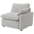 Pemberly Row Modular Upholstery Fabric Power Reclining Loveseat in Gray
