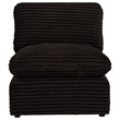 Pemberly Row Modular Upholstery Fabric Corduroy Armless Chair in Brown