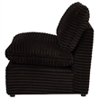 Pemberly Row Modular Upholstery Fabric Corduroy Armless Chair in Brown