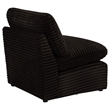 Pemberly Row Modular Upholstery Fabric Corduroy Armless Chair in Brown