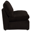 Pemberly Row Modular Upholstery Fabric Corduroy Armless Chair in Brown