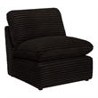 Pemberly Row Modular Upholstery Fabric Corduroy Armless Chair in Brown