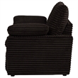 Pemberly Row Upholstery Fabric Corduroy Power Recliner Chair in Brown