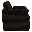 Pemberly Row Upholstery Fabric Corduroy Power Recliner Chair in Brown