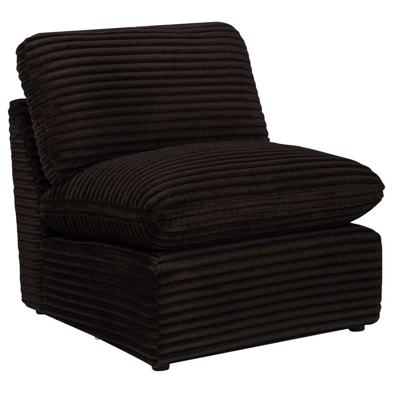 Pemberly Row 6-piece Fabric Modular Power Reclining Sectional in Chocolate