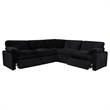 Pemberly Row 5-piece Fabric Modular Power Reclining Sectional in Black